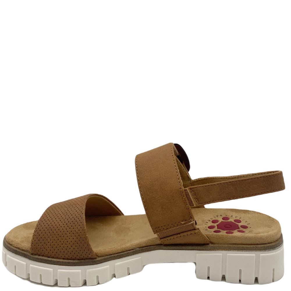 RELIFE WOMENS VELCRO STRAP SANDAL MARRON Paul Byron Shoes Ireland